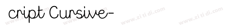 Script Cursive字体转换 Script Cursive字体转换